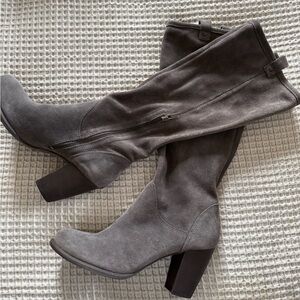 UGG Ava Boot - Women's Gray Suede Heeled Boots